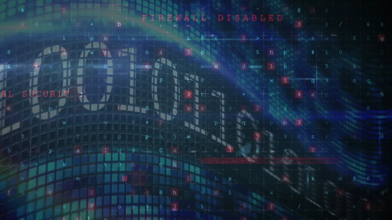 Animation of data processing over navy background