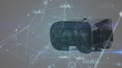 Virtual-reality-headset-with-lines-and-graphs