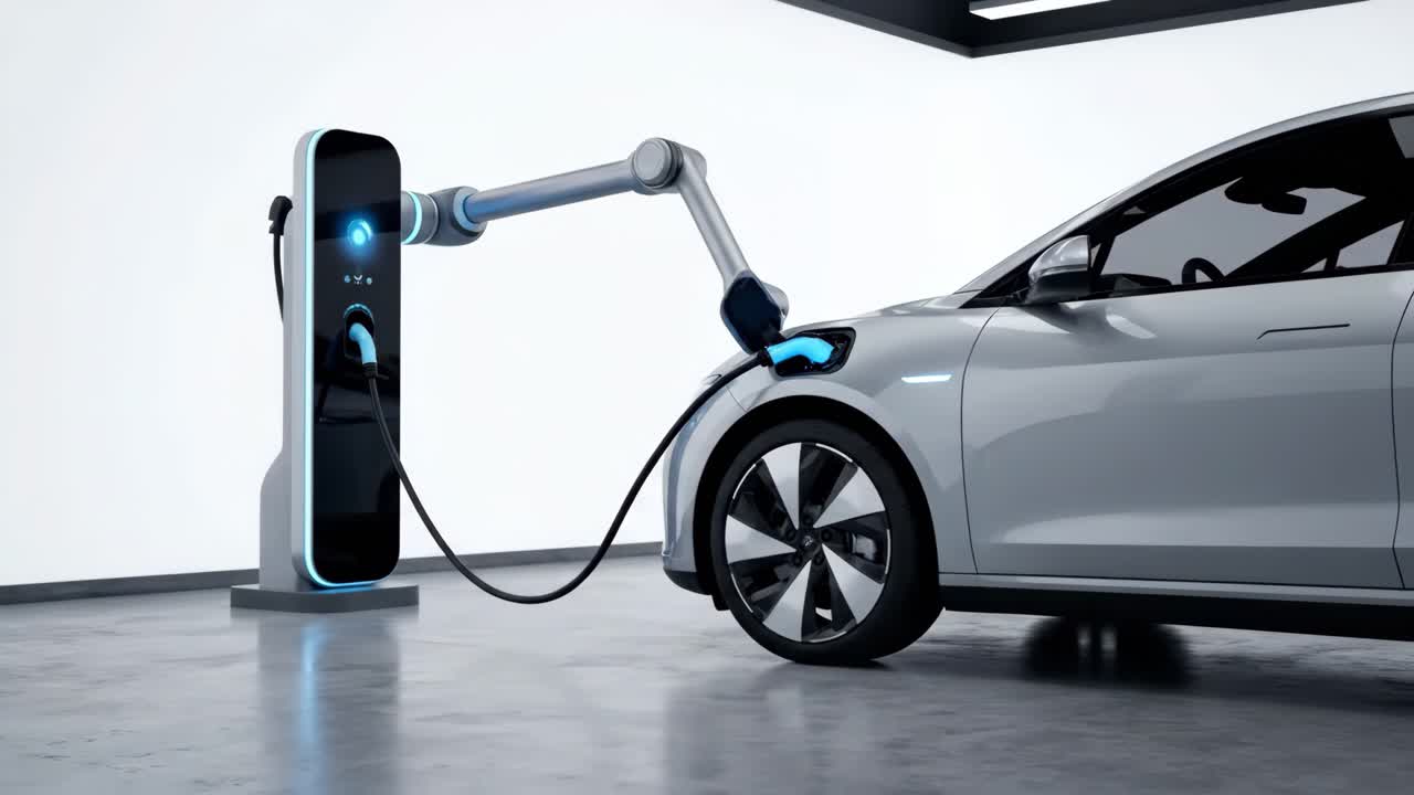 Electric Vehicle Charging with Robotic Arm