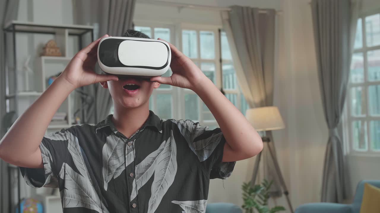 Boy Experiencing VR Headset