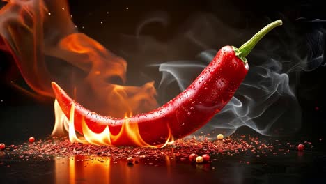 burning red chili pepper