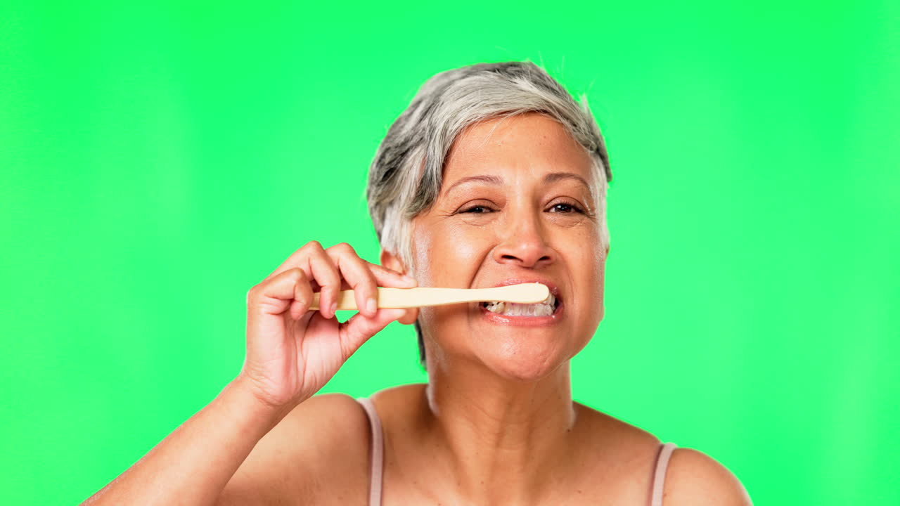 pantalla verde, mujer de edad avanzada