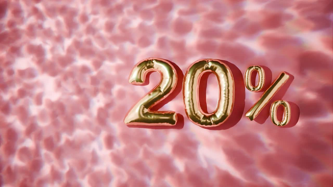 물 위에 떠다니는 황금 20%의 물결은 은 바탕에 있습니다.