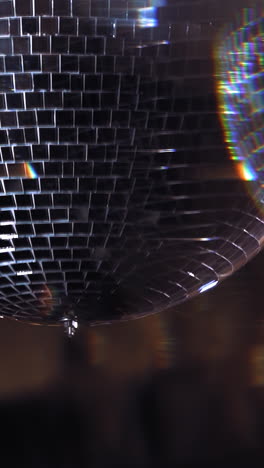 disco ball close up view. close up view of sparkling disco ball on party