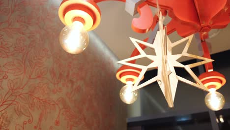 wooden star chandelier