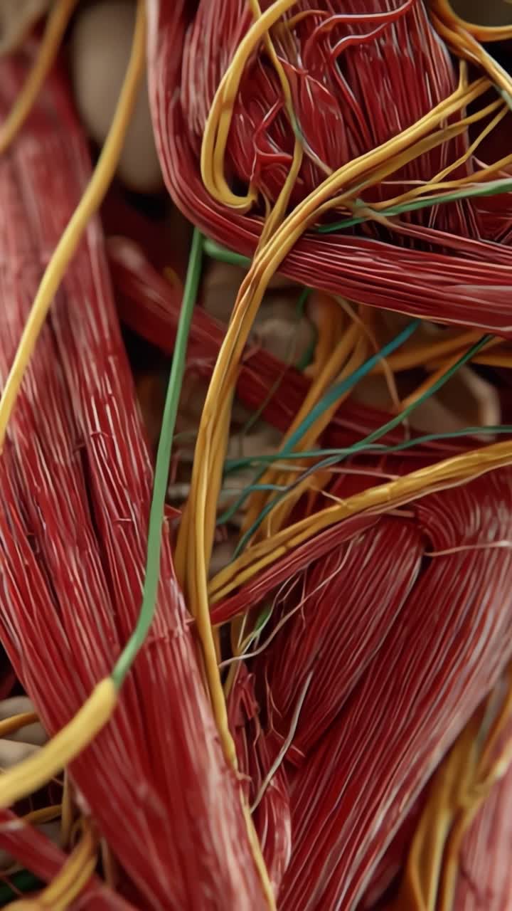 Modelli Intricati di Fili Colorati: Un'Esplorazione Ravvicinata dei Dettagli del Cablaggio Elettrico Rosso, Giallo e Verde che Mostrano le Loro Texture e Disposizione Uniche