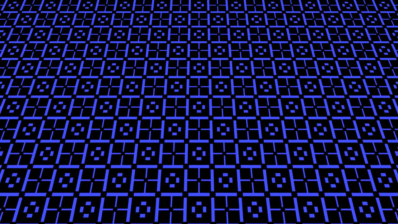 Graphic video pattern with geometric figures that tilts up and moves.