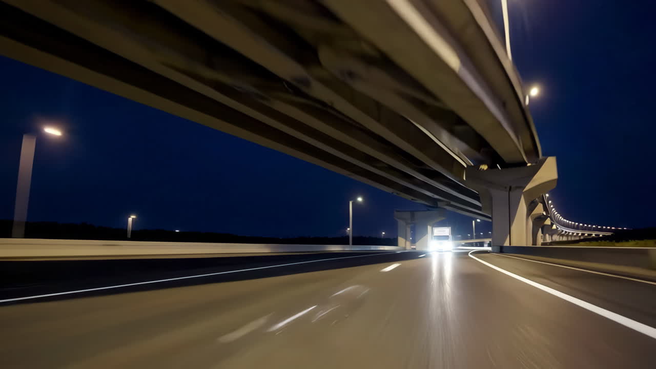 paso subterráneo de la carretera nocturna