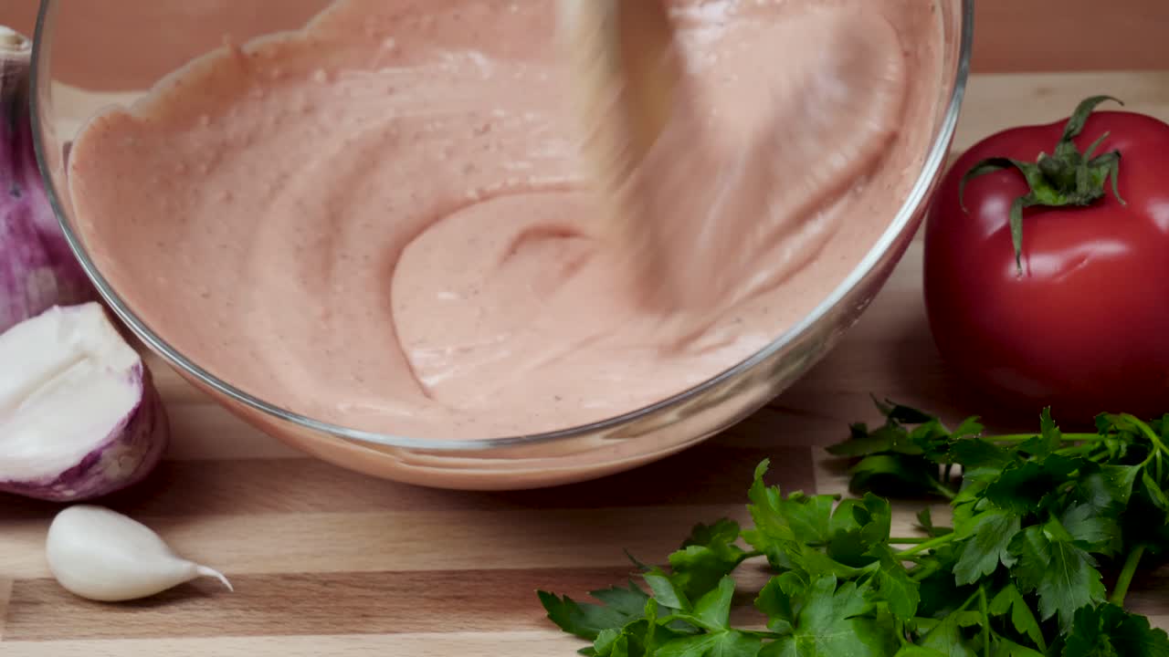 Mixing Tomato-Based Sauce