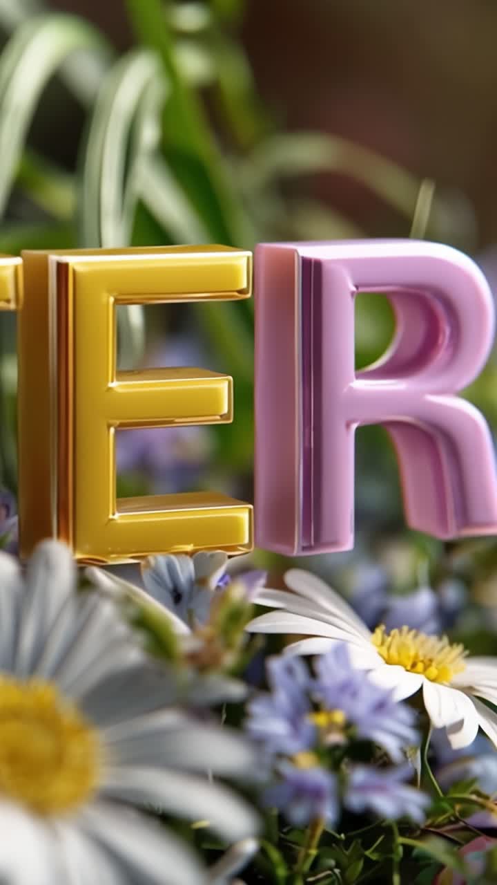 Elementi Decorativi Pasquali Colorati Circondati da Fiori Vivaci, Che Creano un'Atmosfera Gioiosa e Festosa per Celebrare le Festività e le Tradizioni Primaverili.