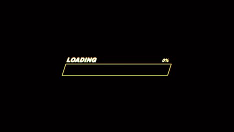 animation colorful loading bar on black background.