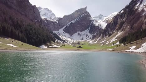 drone rises slowly from the water in the air