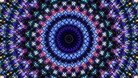 hermoso caleidoscopio abstracto que brilla, una luz radiante que regula los movimientos sutiles