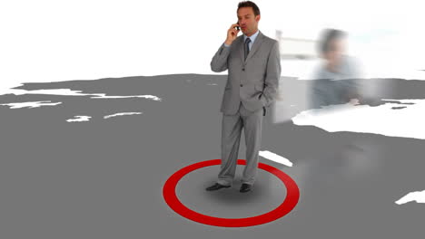 business people appearing in a network