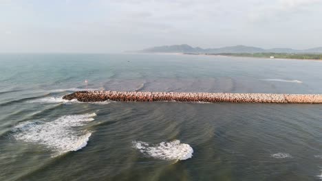 aerial shot of vung tau coast.