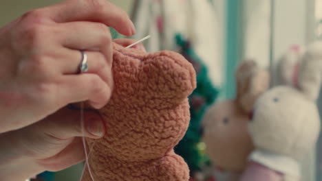 making a stuffed animal