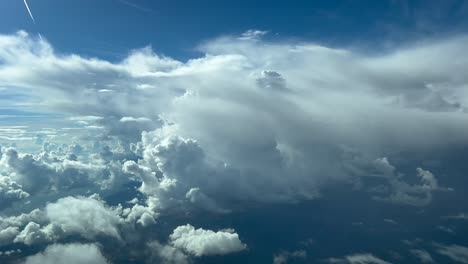 stunning aerial view of dramatic cumulonimbus clouds