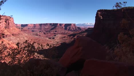 panup of the white rim road in canyonlands national park near moab utah