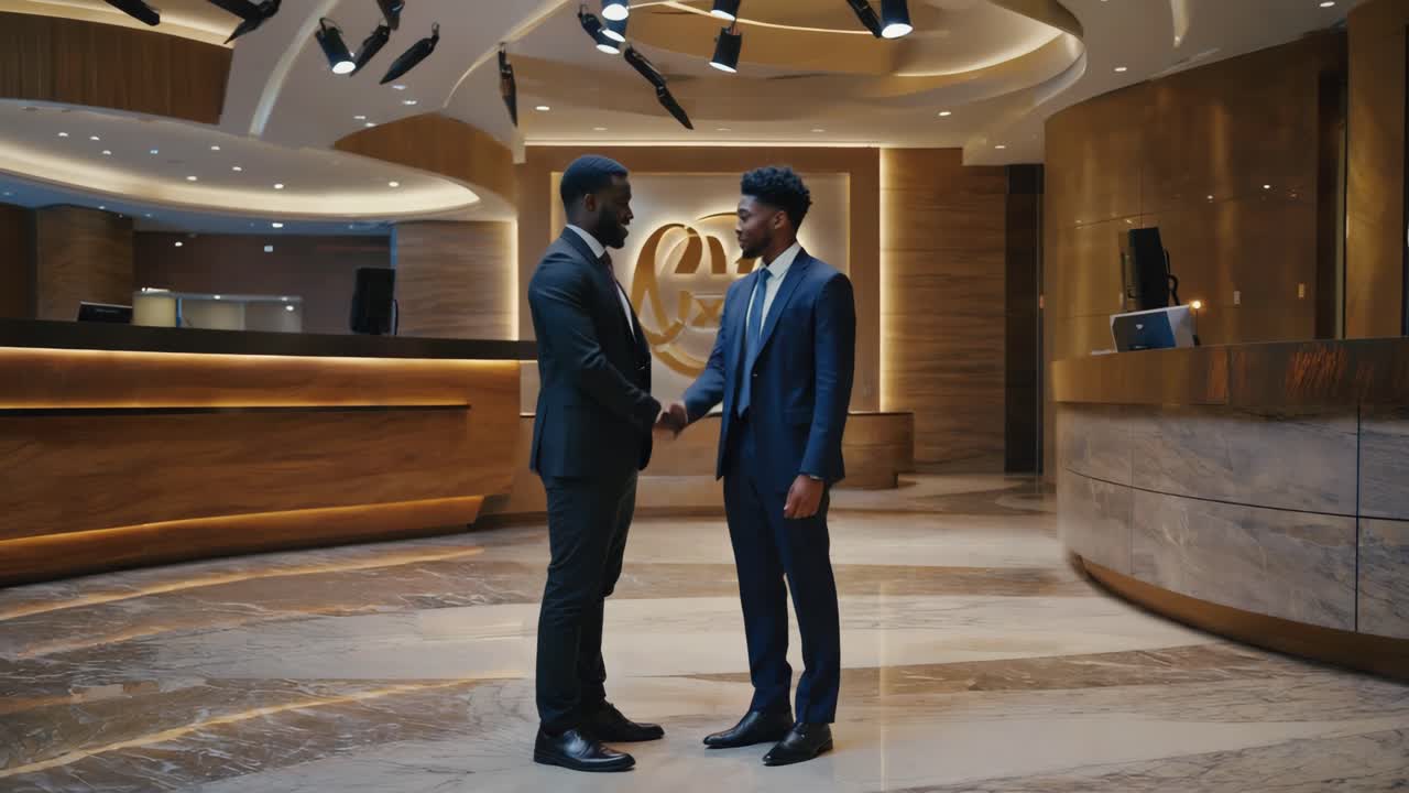 Pengusaha Rapat di Lobi Hotel