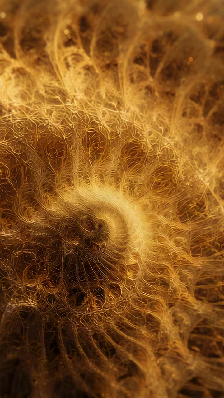 Vertical video: Pulling focus, macro lens showing central spiral with filaments, revealing texture