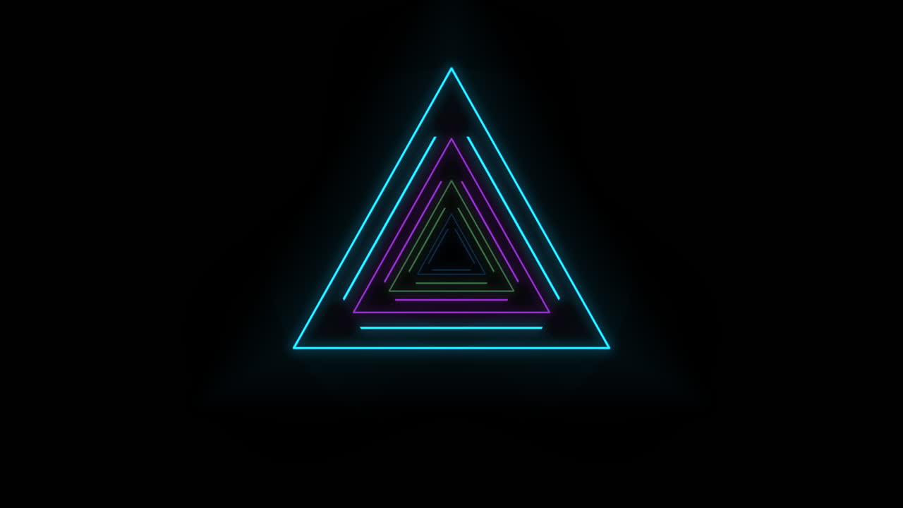 movimiento colorido láser neón triángulos 1