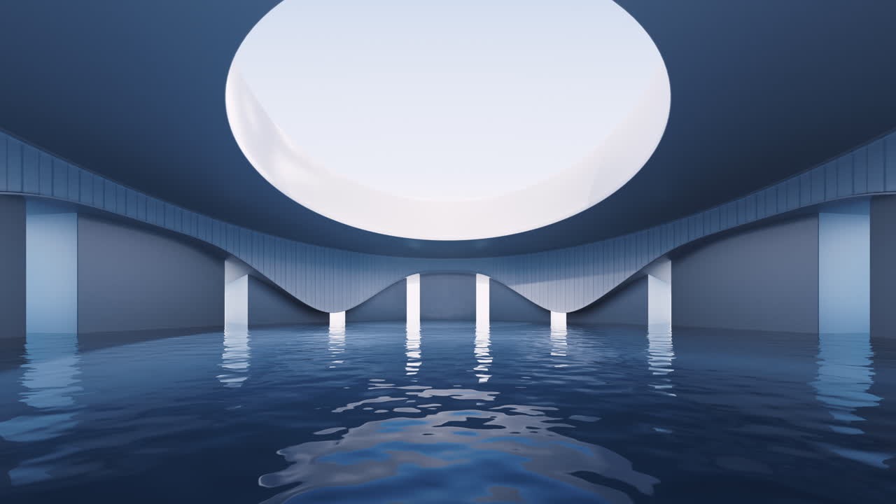 Empty ground with white building background, 3d rendering.