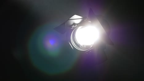 studio lighting with lens flare