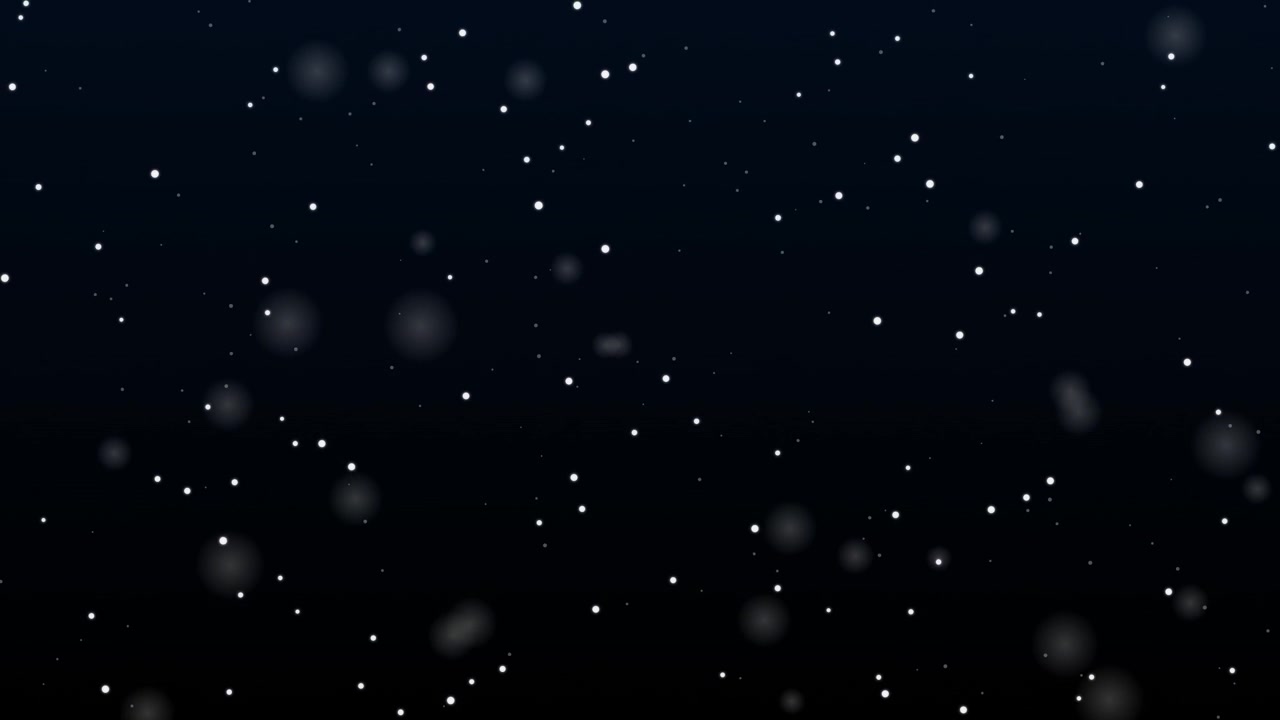 Soft White Snowflakes Falling Against a Dark Background