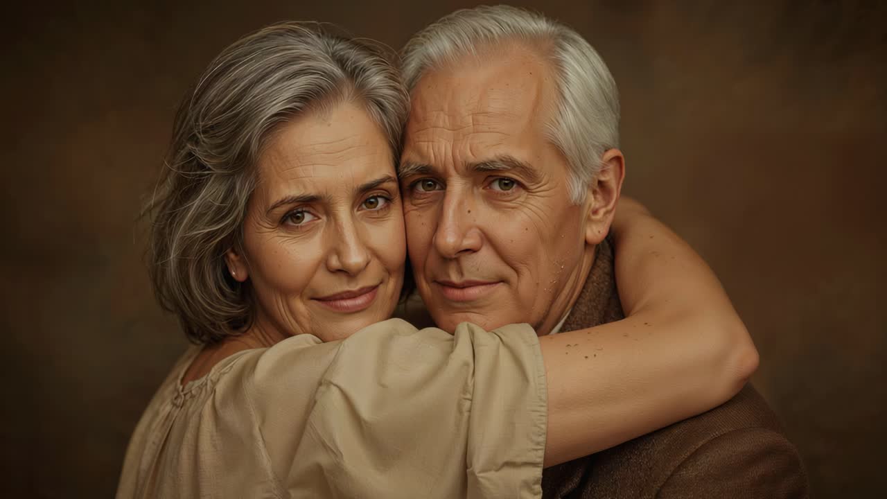 A Sweet Moment Between an Elderly Couple