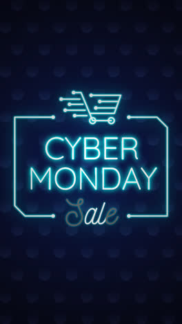 Eine-Animation-Eines-Cyber-Monday-Sale-Hintergrunds-Im-Neonstil