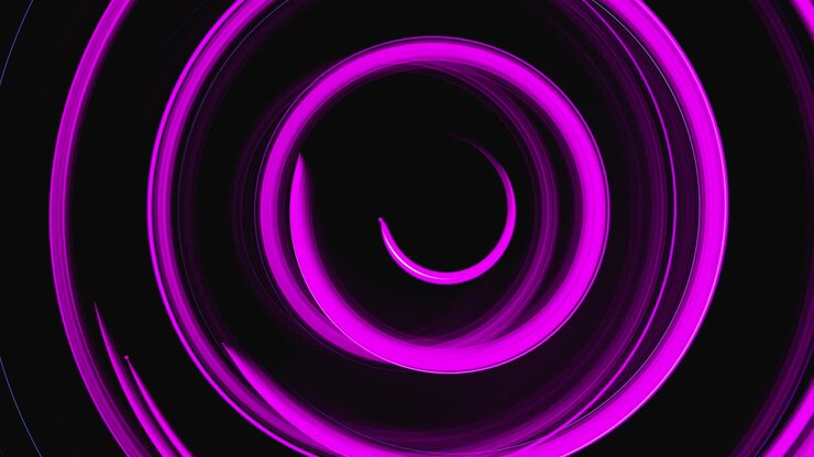 Líneas luminosas giratorias en espiral abstracta, fondo generado por computadora, fondo de renderizado 3D