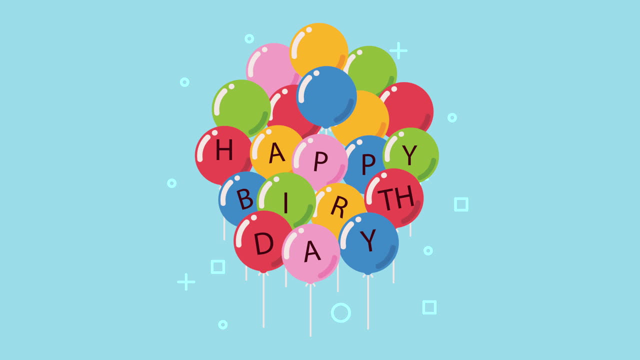 생일 축하 풍선 헬 애니메이션