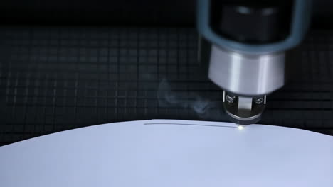 precision laser engraving and cutting process on material