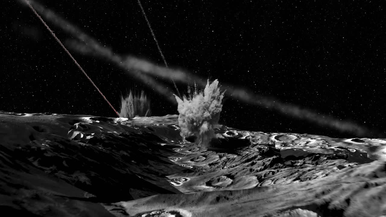 Asteroid Impact on the Moon