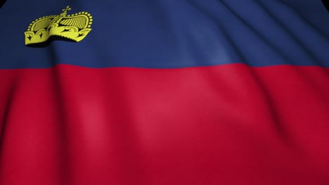 waving realistic liechtenstein flag in 4k , loop animation