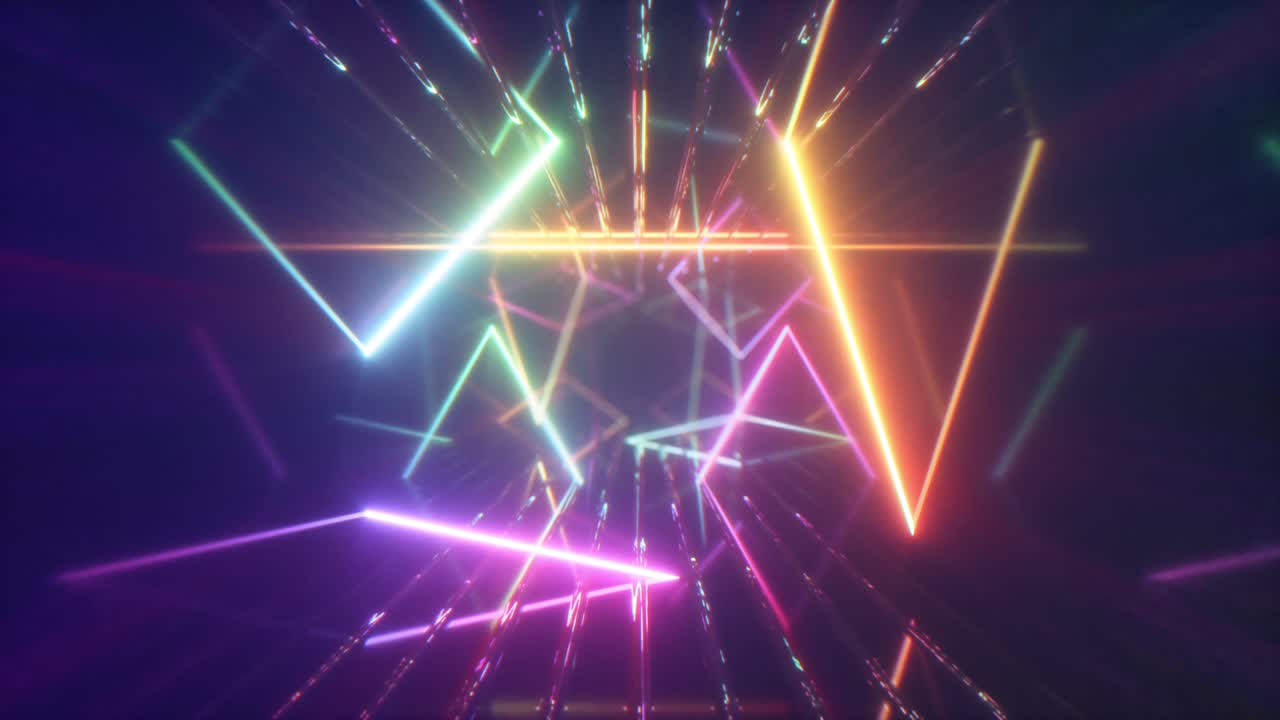 Abstract Linee luminose al neon