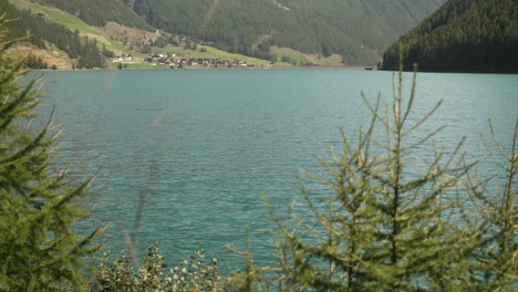 Lake-Vernago-reservoir-on-sunny-day