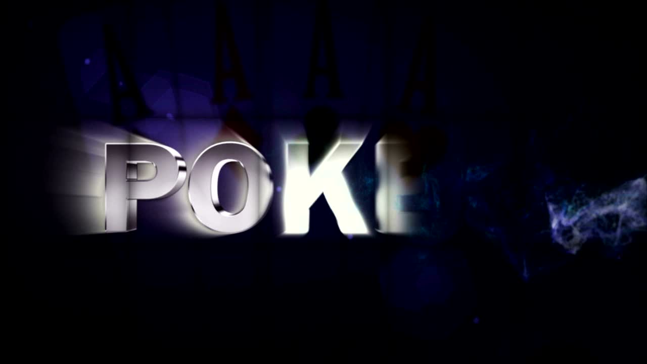 녹색 화면, 렌더링, 배경, 루프와 함께 떨어지는 큐브에서 포커 텍스트 애니메이션