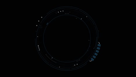 HUD-Kreise.-Computergenerierter-Ring-Auf-Schwarzem-Hintergrund