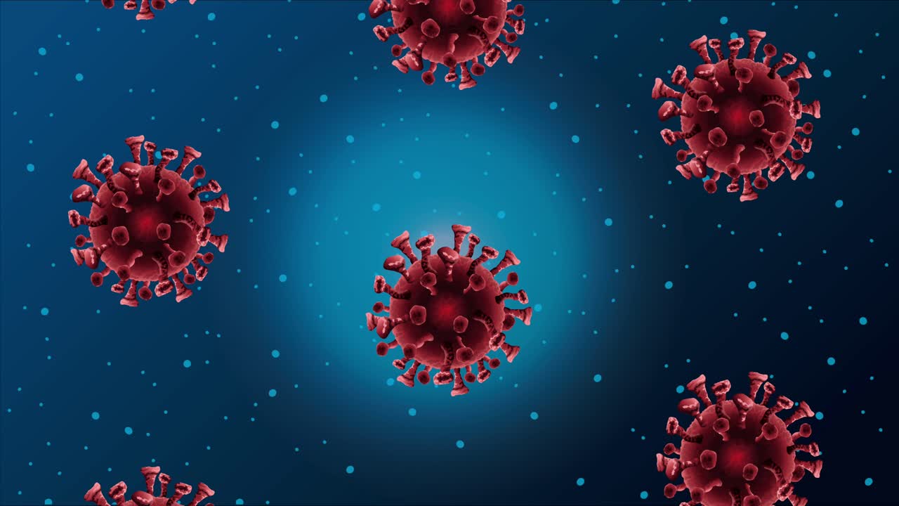 el patrón de partículas de la pandemia de covid-19 animado