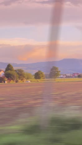 blurred landscapes and cityscapes at dusk