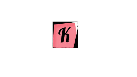 pink letter k graphic