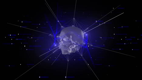 abstract skull background 4k