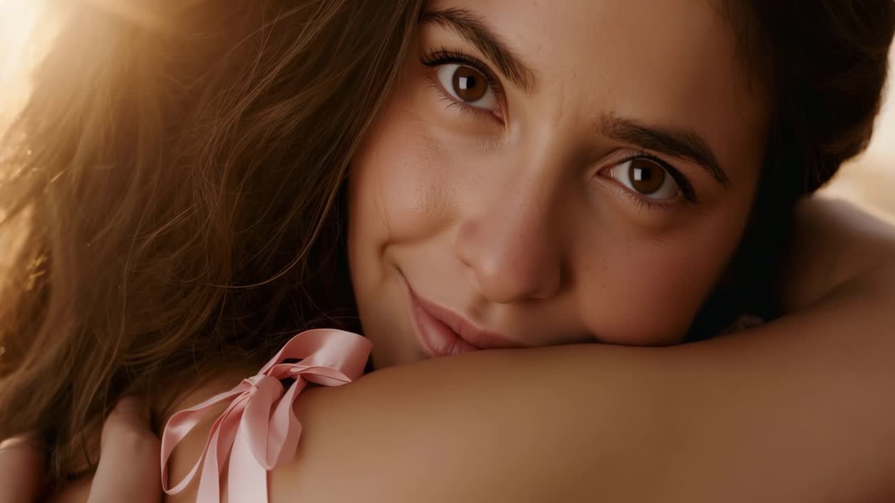 Portrait en gros plan d'une belle femme