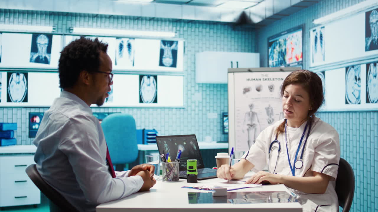Physician writing a prescription with the recommended treatment and supplements