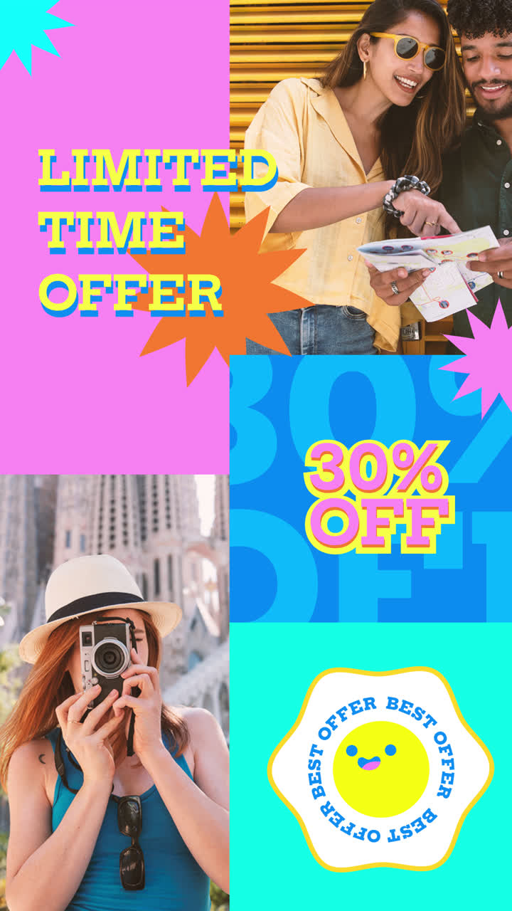 Travel and Discount Offer Collage