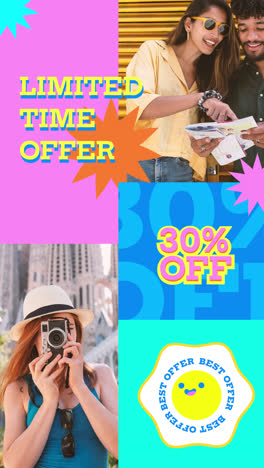 travel and discount offer collage