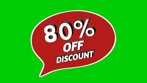 sale discount 80% percent stickers animation motion graphics