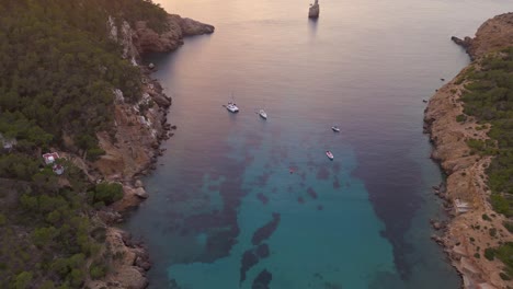 ibiza beach sunset colorful benirras bay island