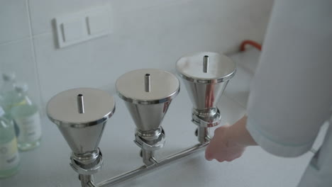 vacuum filtration setup in a laboratory